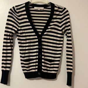 LOFT Petite Striped Cardigan